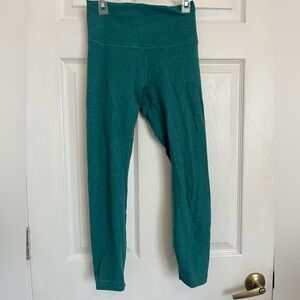 Lulu lemon turquoise green pattern leggings ( wunder train I believe)